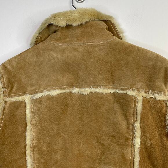 Wilsons Leather Suede Faux Shearling Fur Moto Jacket Boho Penny Lane Womens XL - Picture 11 of 17
